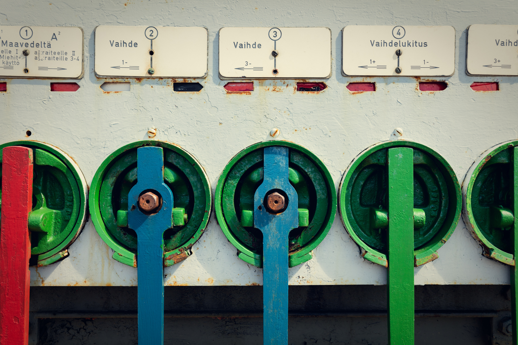 Industrial valves in a district heating and process water plant